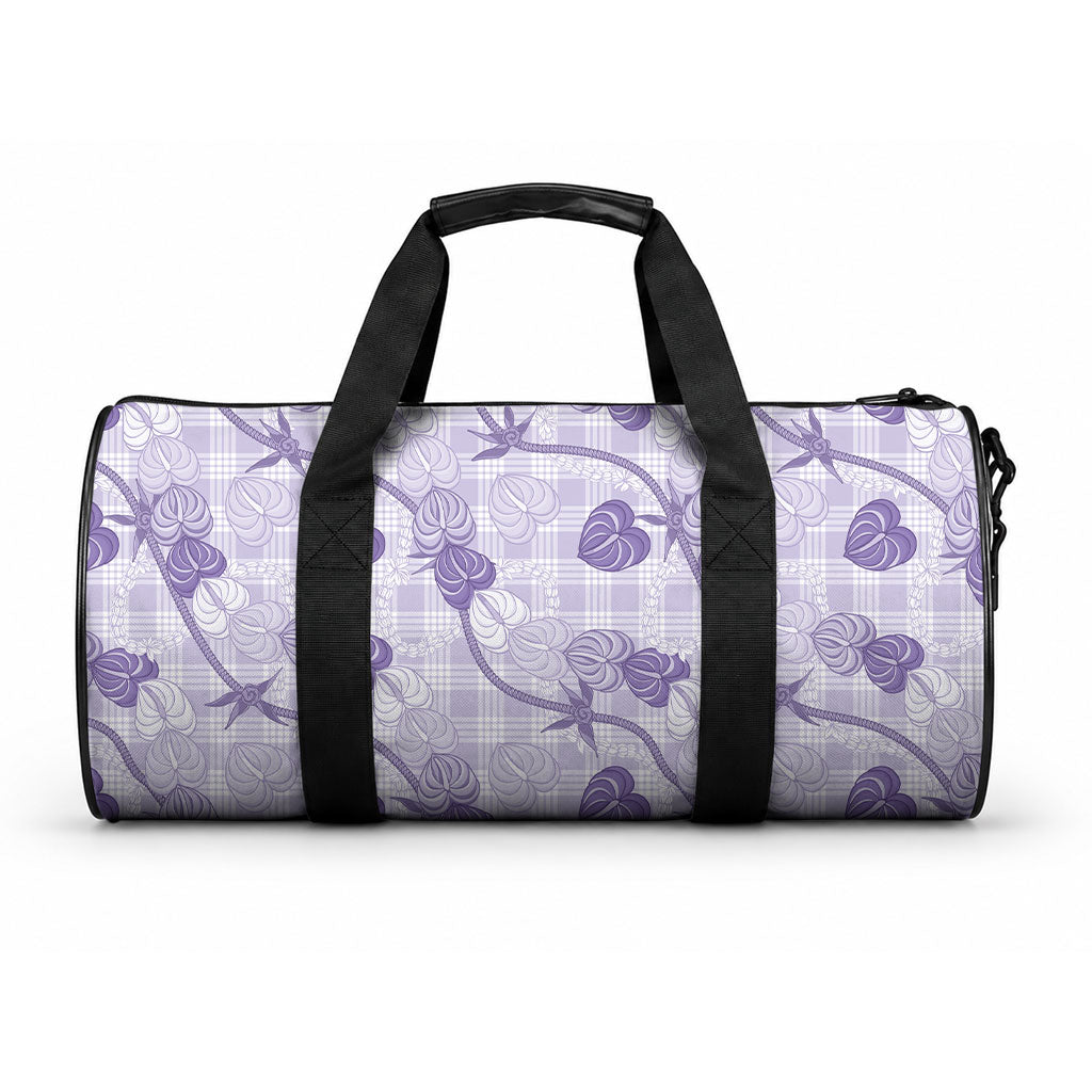 Anthurium Pikake Ti Leaf Palaka Duffle Bag Purple Version LT01 One size Purple - Polynesian Pride