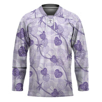 Anthurium Pikake Ti Leaf Palaka Hockey Jersey Purple Version
