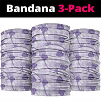 Anthurium Pikake Ti Leaf Palaka Neck Gaiter Purple Version LT01 package One Size: 25*50cm Purple - Polynesian Pride