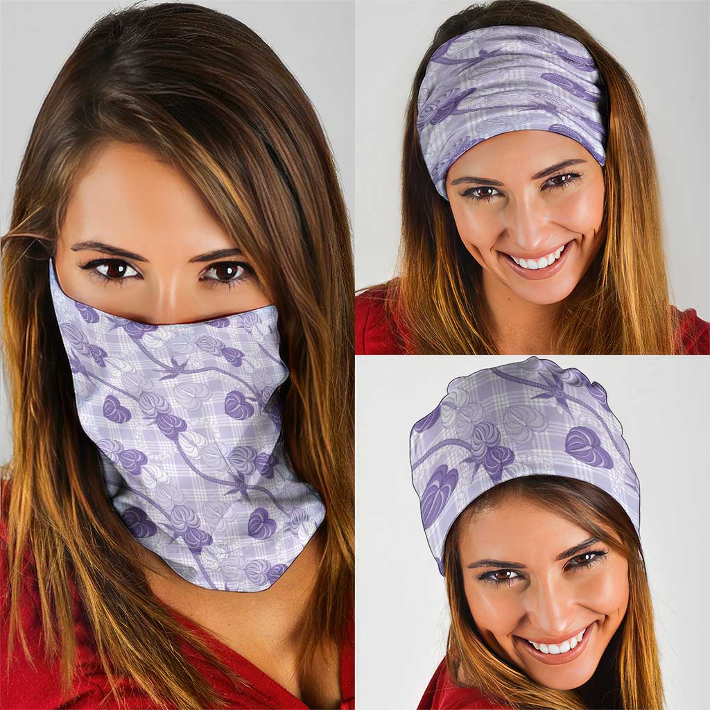 Anthurium Pikake Ti Leaf Palaka Neck Gaiter Purple Version LT01 - Polynesian Pride