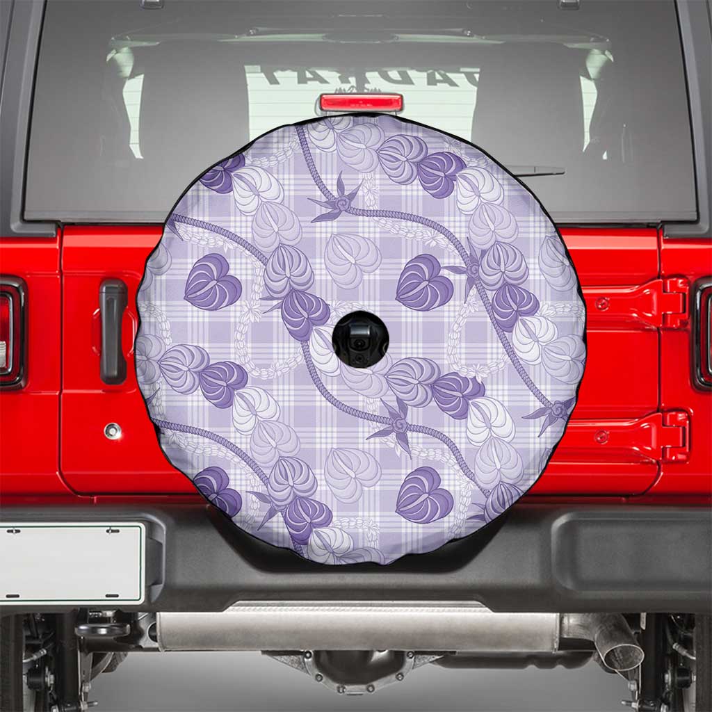 Anthurium Pikake Ti Leaf Palaka Spare Tire Cover Purple Version LT01 - Polynesian Pride