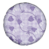 Anthurium Pikake Ti Leaf Palaka Spare Tire Cover Purple Version LT01 - Polynesian Pride