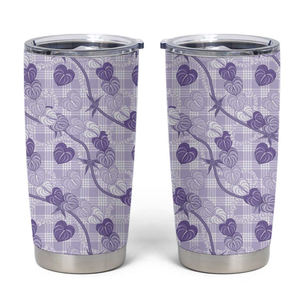Anthurium Pikake Ti Leaf Palaka Tumbler Cup Purple Version LT01 Purple - Polynesian Pride