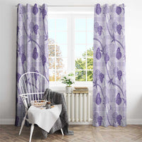 Anthurium Pikake Ti Leaf Palaka Window Curtain Purple Version