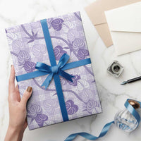 Anthurium Pikake Ti Leaf Palaka Wrapping Paper Purple Version