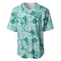Anthurium Pikake Ti Leaf Palaka Baseball Jersey Turquoise Version