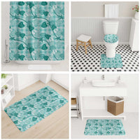 Anthurium Pikake Ti Leaf Palaka Bathroom Set Turquoise Version
