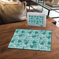 Anthurium Pikake Ti Leaf Palaka Puzzle Turquoise Version