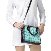 Anthurium Pikake Ti Leaf Palaka Shoulder Handbag Turquoise Version