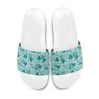 Anthurium Pikake Ti Leaf Palaka Slide Sandals Turquoise Version LT01 Turquoise - Polynesian Pride