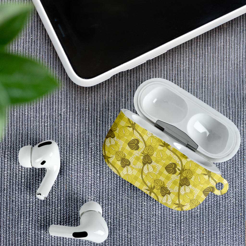Anthurium Pikake Ti Leaf Palaka AirPods Case Yellow Version