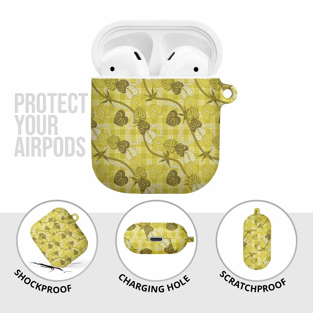 Anthurium Pikake Ti Leaf Palaka AirPods Case Yellow Version