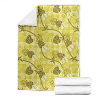Anthurium Pikake Ti Leaf Palaka Blanket Yellow Version LT01 - Polynesian Pride