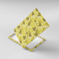 Anthurium Pikake Ti Leaf Palaka Canvas Wall Art Yellow Version LT01 With Frame Yellow - Polynesian Pride