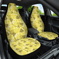 Anthurium Pikake Ti Leaf Palaka Car Seat Cover Yellow Version LT01 One Size Yellow - Polynesian Pride