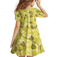 Anthurium Pikake Ti Leaf Palaka Family Matching Puletasi and Hawaiian Shirt Yellow Version LT01 - Polynesian Pride