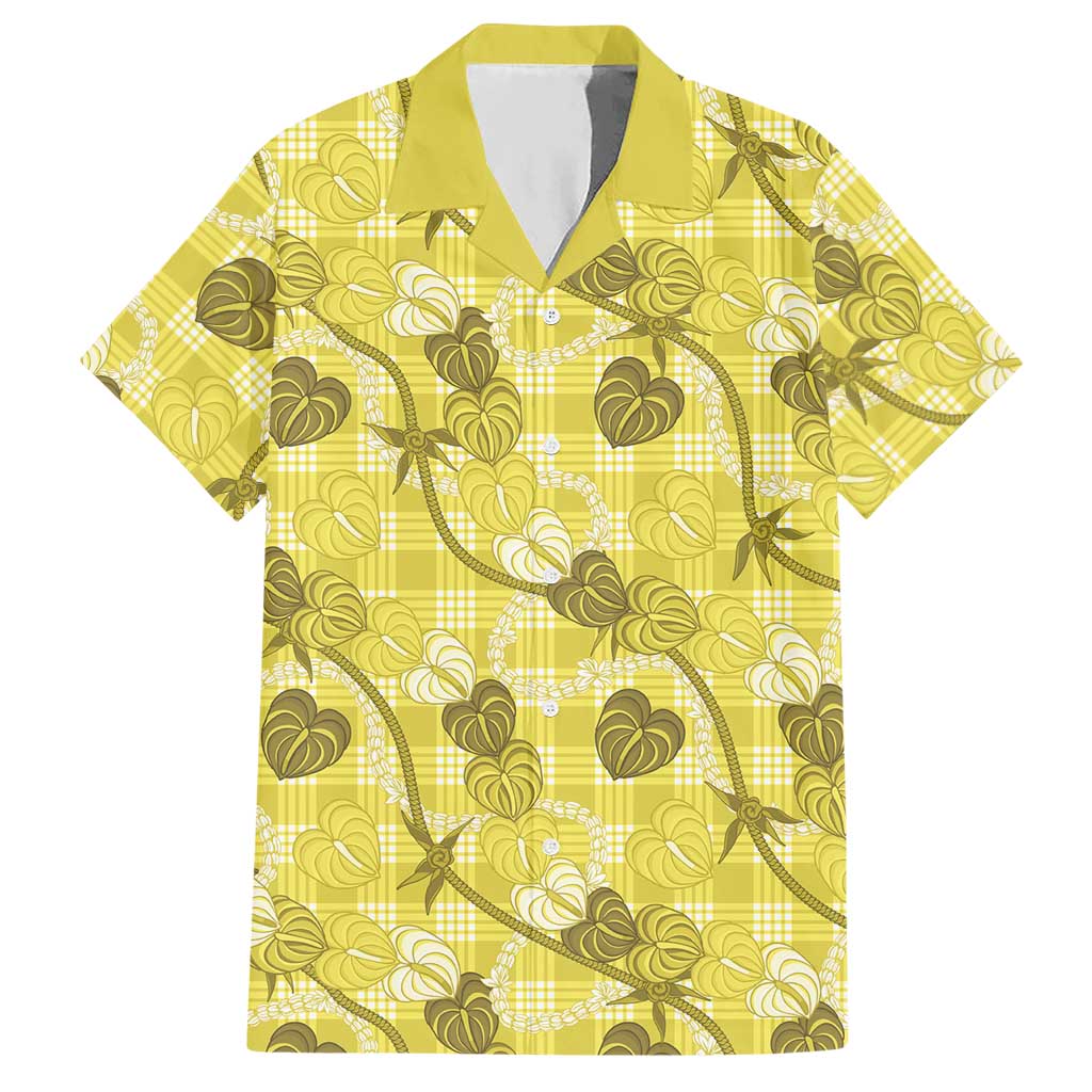Anthurium Pikake Ti Leaf Palaka Hawaiian Shirt Yellow Version LT01 Yellow - Polynesian Pride