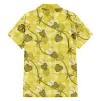Anthurium Pikake Ti Leaf Palaka Hawaiian Shirt Yellow Version LT01 - Polynesian Pride