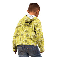Anthurium Pikake Ti Leaf Palaka Kid Hoodie Yellow Version
