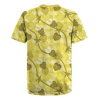 Anthurium Pikake Ti Leaf Palaka Rugby Jersey Yellow Version LT01 - Polynesian Pride