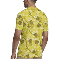 Anthurium Pikake Ti Leaf Palaka Rugby Jersey Yellow Version LT01 - Polynesian Pride