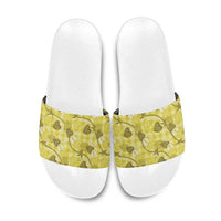 Anthurium Pikake Ti Leaf Palaka Slide Sandals Yellow Version LT01 Yellow - Polynesian Pride