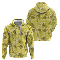 Anthurium Pikake Ti Leaf Palaka Zip Hoodie Yellow Version LT01 - Polynesian Pride