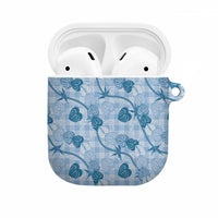 Anthurium Pikake Ti Leaf Palaka AirPods Case Blue Version
