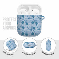 Anthurium Pikake Ti Leaf Palaka AirPods Case Blue Version