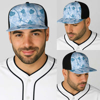 Anthurium Pikake Ti Leaf Palaka Baseball Net Cap Blue Version LT01 - Polynesian Pride