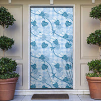 Anthurium Pikake Ti Leaf Palaka Door Cover Blue Version