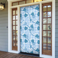 Anthurium Pikake Ti Leaf Palaka Door Cover Blue Version