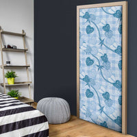 Anthurium Pikake Ti Leaf Palaka Door Cover Blue Version