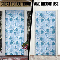 Anthurium Pikake Ti Leaf Palaka Door Cover Blue Version