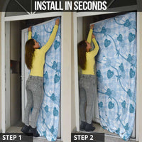 Anthurium Pikake Ti Leaf Palaka Door Cover Blue Version