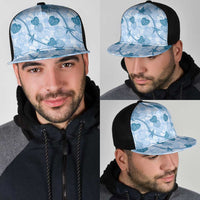 Anthurium Pikake Ti Leaf Palaka Mesh Trucker Cap Blue Version