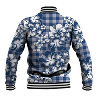 Hibiscus Pakala Cobalt Blue Royal Baseball Jacket Tropical Floral Stylized LT01 - Polynesian Pride