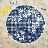 Hibiscus Pakala Cobalt Blue Royal Beach Blanket Tropical Floral Stylized - Polynesian Pride