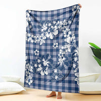 Hibiscus Pakala Cobalt Blue Royal Blanket Tropical Floral Stylized - Polynesian Pride