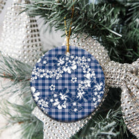 Hibiscus Pakala Cobalt Blue Royal Ceramic Ornament Tropical Floral Stylized LT01 - Polynesian Pride