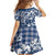 Hibiscus Pakala Cobalt Blue Royal Family Matching Mermaid Dress and Hawaiian Shirt Tropical Floral Stylized - Polynesian Pride