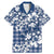 Hibiscus Pakala Cobalt Blue Royal Family Matching Mermaid Dress and Hawaiian Shirt Tropical Floral Stylized - Polynesian Pride