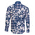 Hibiscus Pakala Cobalt Blue Royal Family Matching Mermaid Dress and Hawaiian Shirt Tropical Floral Stylized - Polynesian Pride
