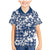 Hibiscus Pakala Cobalt Blue Royal Family Matching Mermaid Dress and Hawaiian Shirt Tropical Floral Stylized - Polynesian Pride