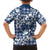 Hibiscus Pakala Cobalt Blue Royal Family Matching Tank Maxi Dress and Hawaiian Shirt Tropical Floral Stylized - Polynesian Pride