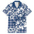 Hibiscus Pakala Cobalt Blue Royal Family Matching Tank Maxi Dress and Hawaiian Shirt Tropical Floral Stylized - Polynesian Pride