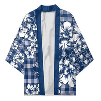 Hibiscus Pakala Cobalt Blue Royal Kimono Tropical Floral Stylized - Polynesian Pride