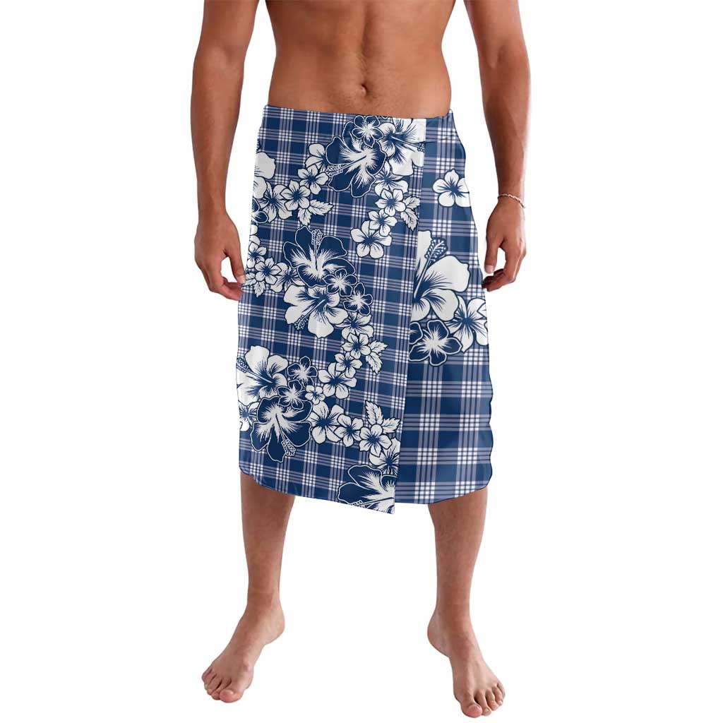 Hibiscus Pakala Cobalt Blue Royal Lavalava Tropical Floral Stylized - Polynesian Pride