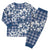 Hibiscus Pakala Cobalt Blue Royal Christmas Pajama Set Tropical Floral Stylized - Polynesian Pride