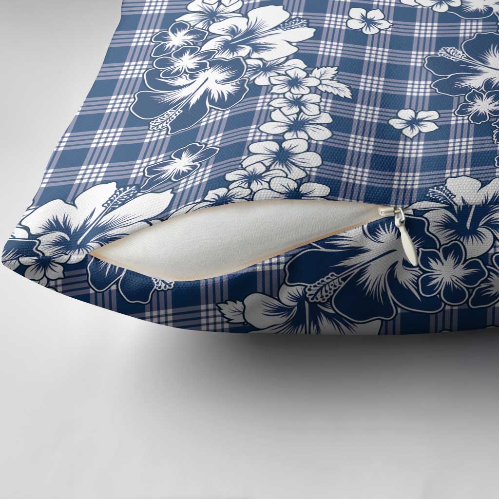 Hibiscus Pakala Cobalt Blue Royal Pillow Cover Tropical Floral Stylized - Polynesian Pride